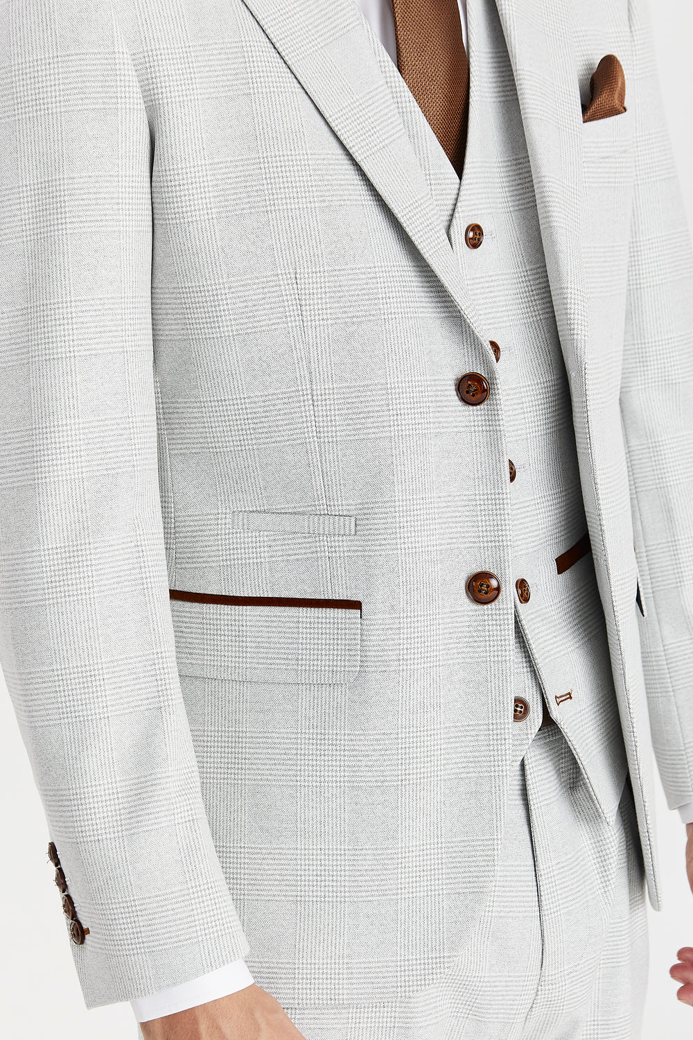 Mark Stone Check Three Piece Suit