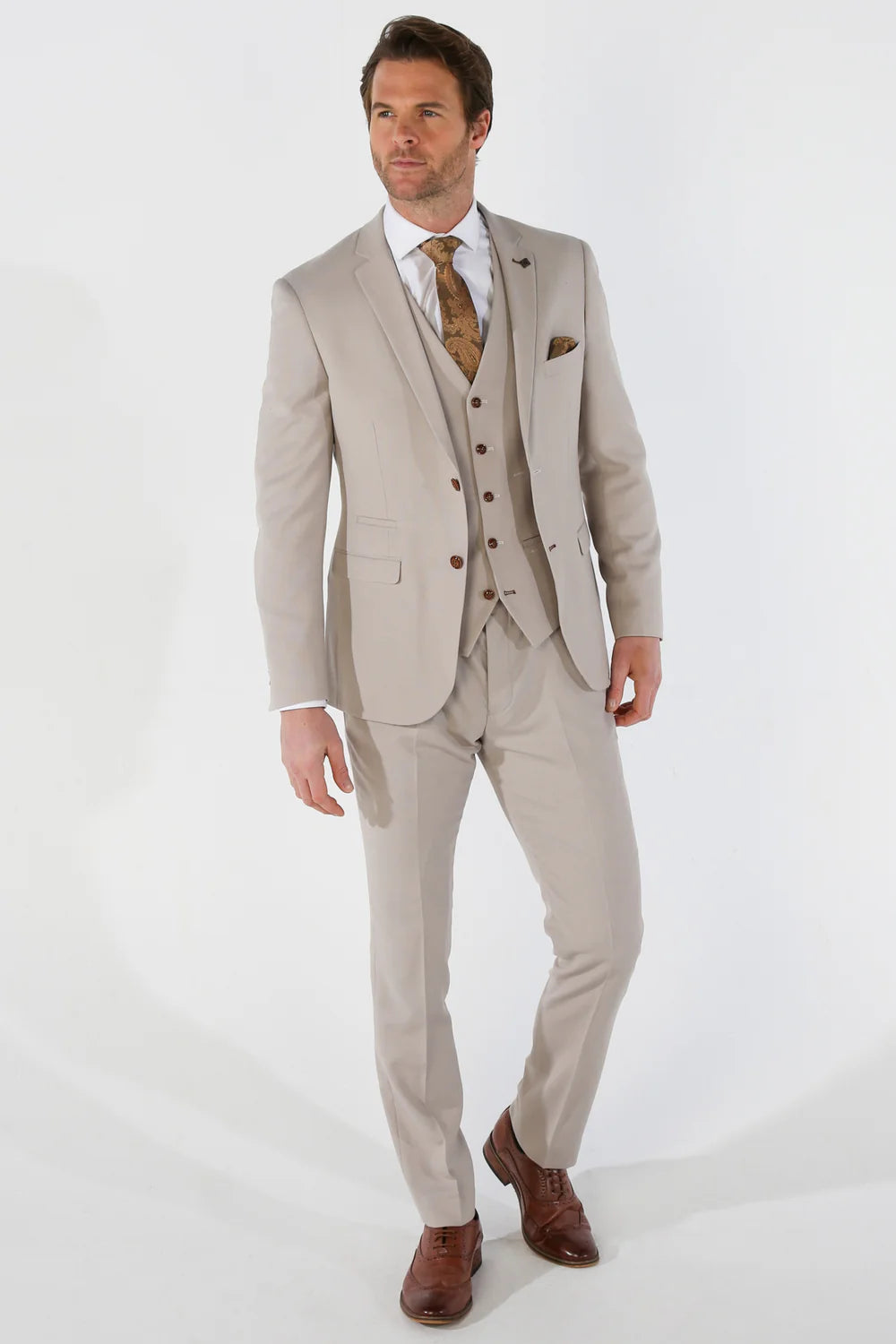 Mayfair Stone Textured Three Piece Suit