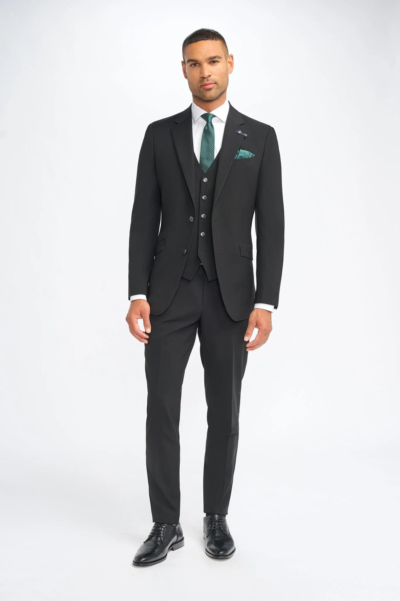 House of Cavani - Malibu Black Three Piece Suit