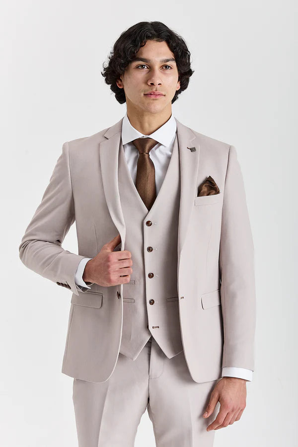 Paul Andrews - Mayfair Stone Textured Three Piece Suit