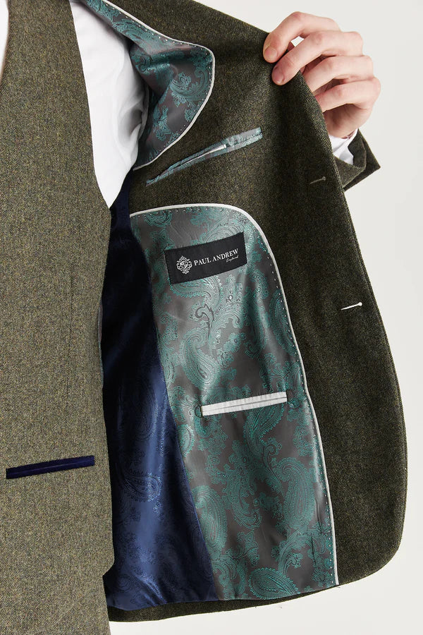Paul Andrews - Oscar Green Tweed Three Piece Suit