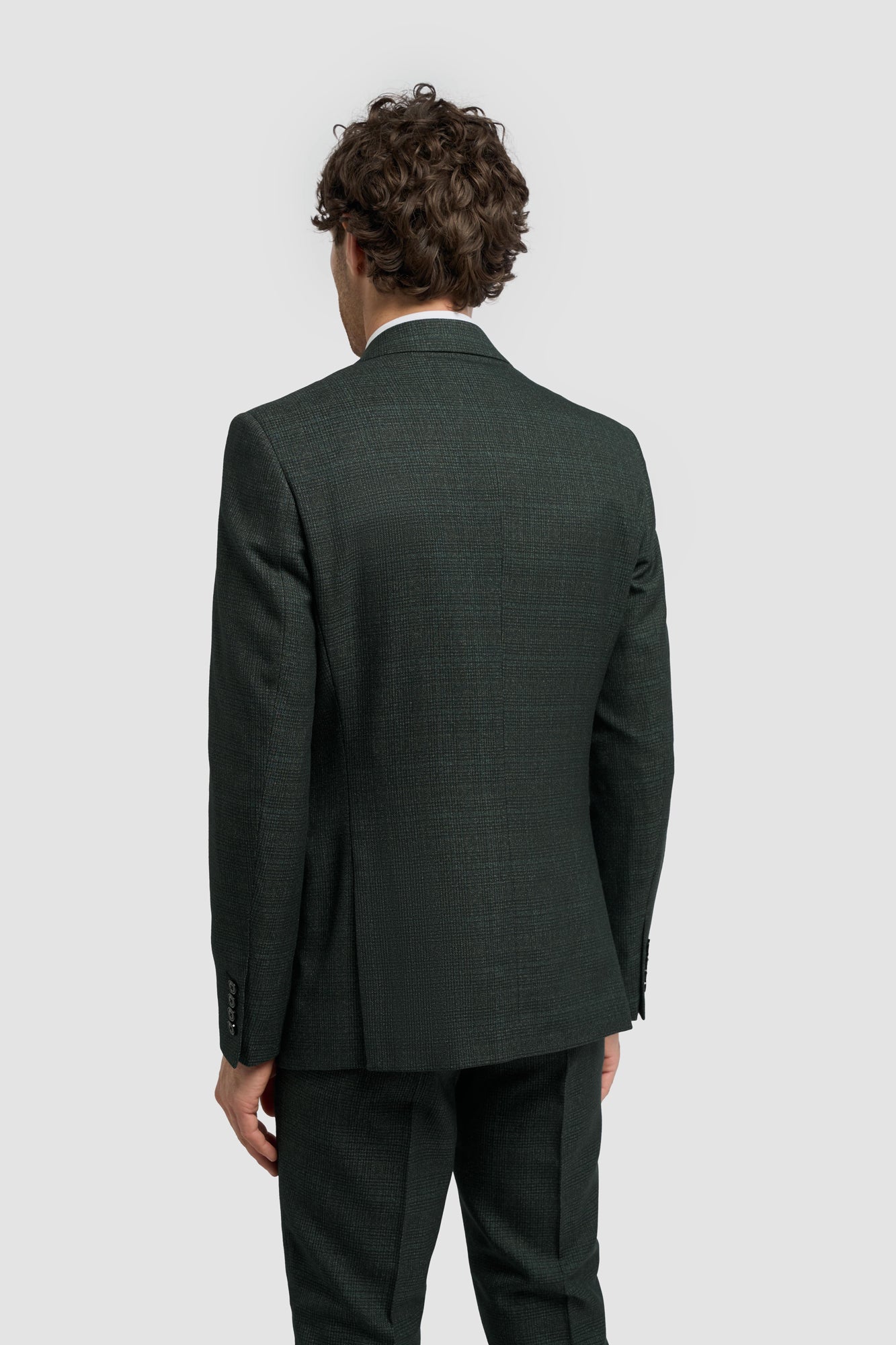 House of Cavani - Caridi Olive Regular Check Three Piece Suit