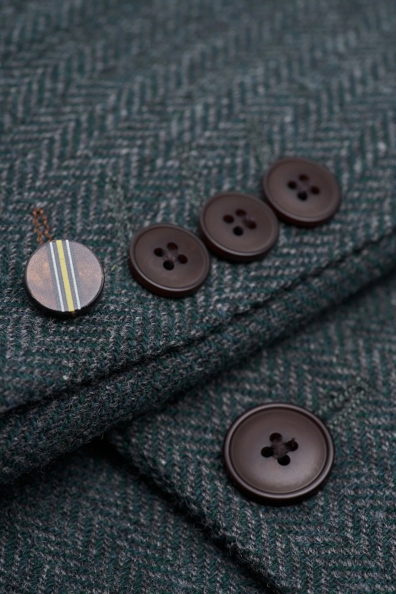 House of Cavani - Thomas Lush Olive Tweed Three Piece Suit