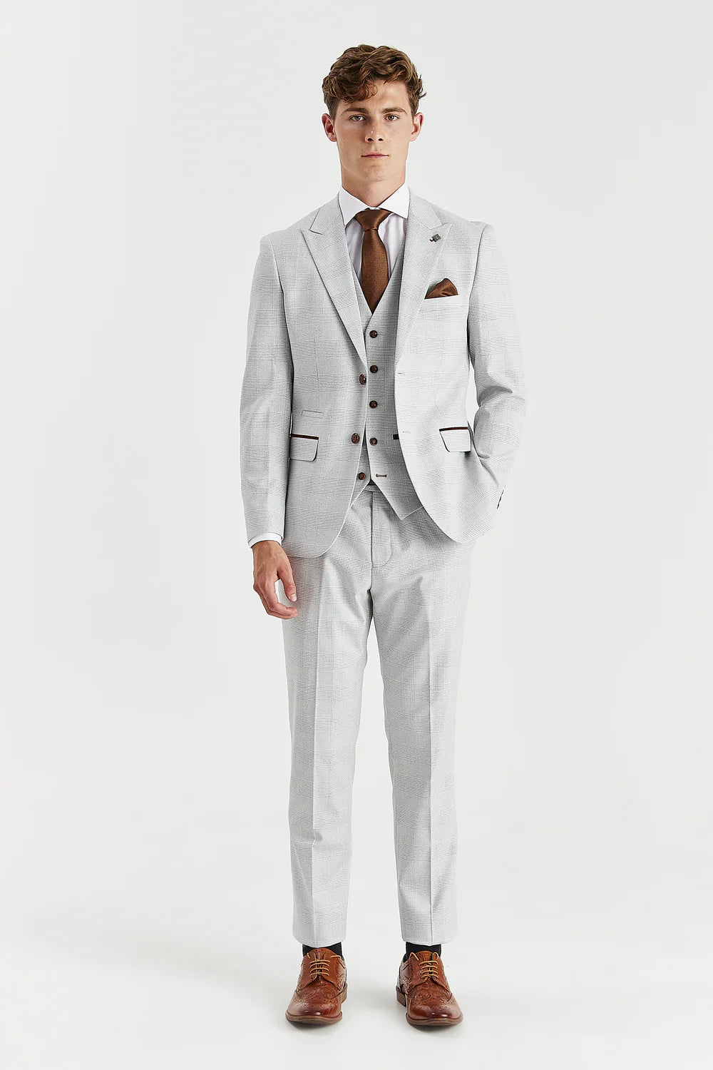 Mark Stone Check Three Piece Suit