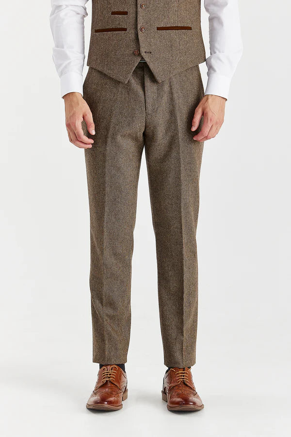 Paul Andrews - Oscar Brown Tweed Three Piece Suit