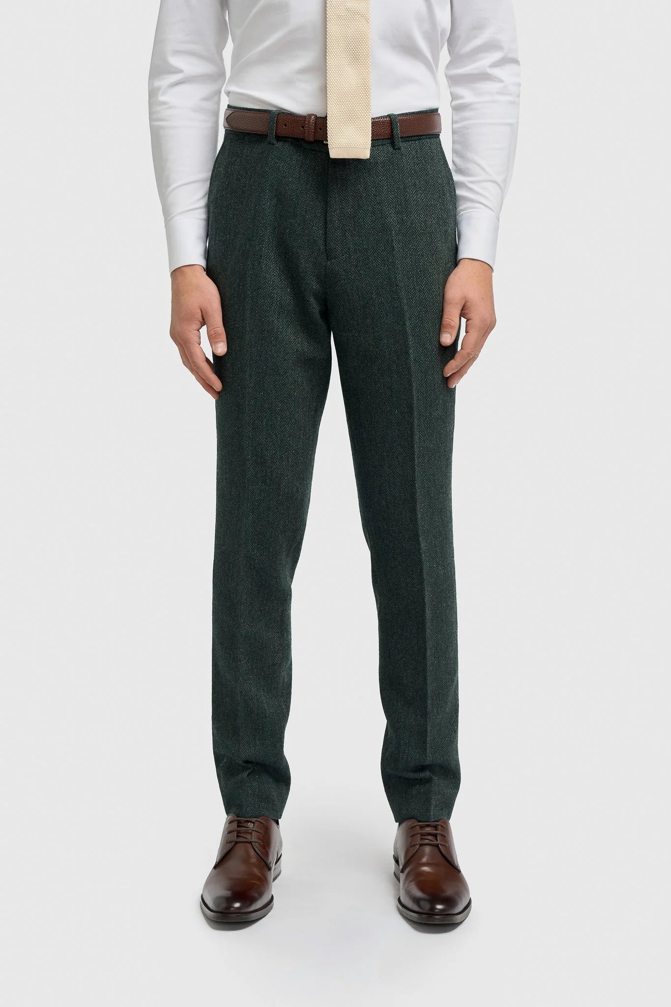 House of Cavani - Thomas Lush Olive Tweed Three Piece Suit