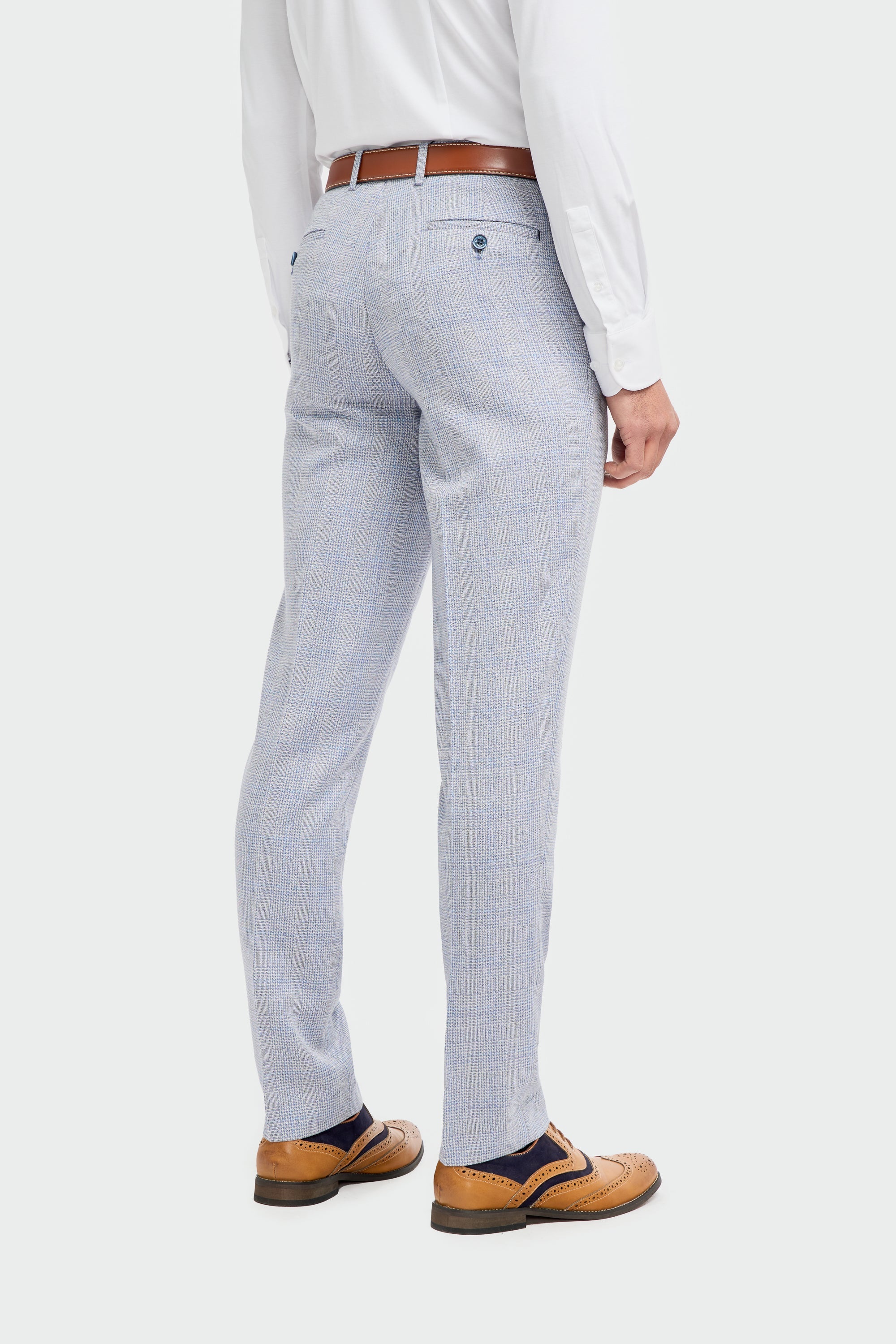 House of Cavani - Caridi Sky Regular Check Three Piece Suit