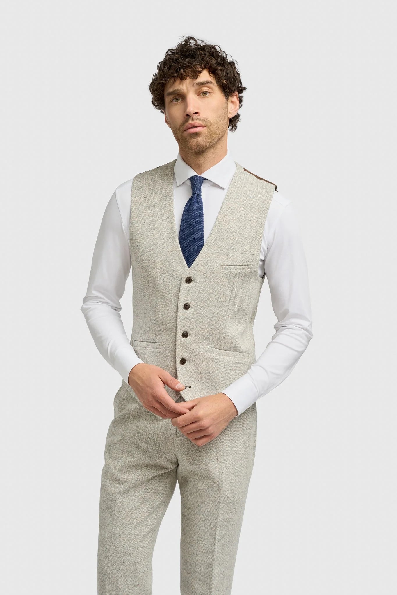 House of Cavani - Thomas Pearl Tweed Three Piece Suit