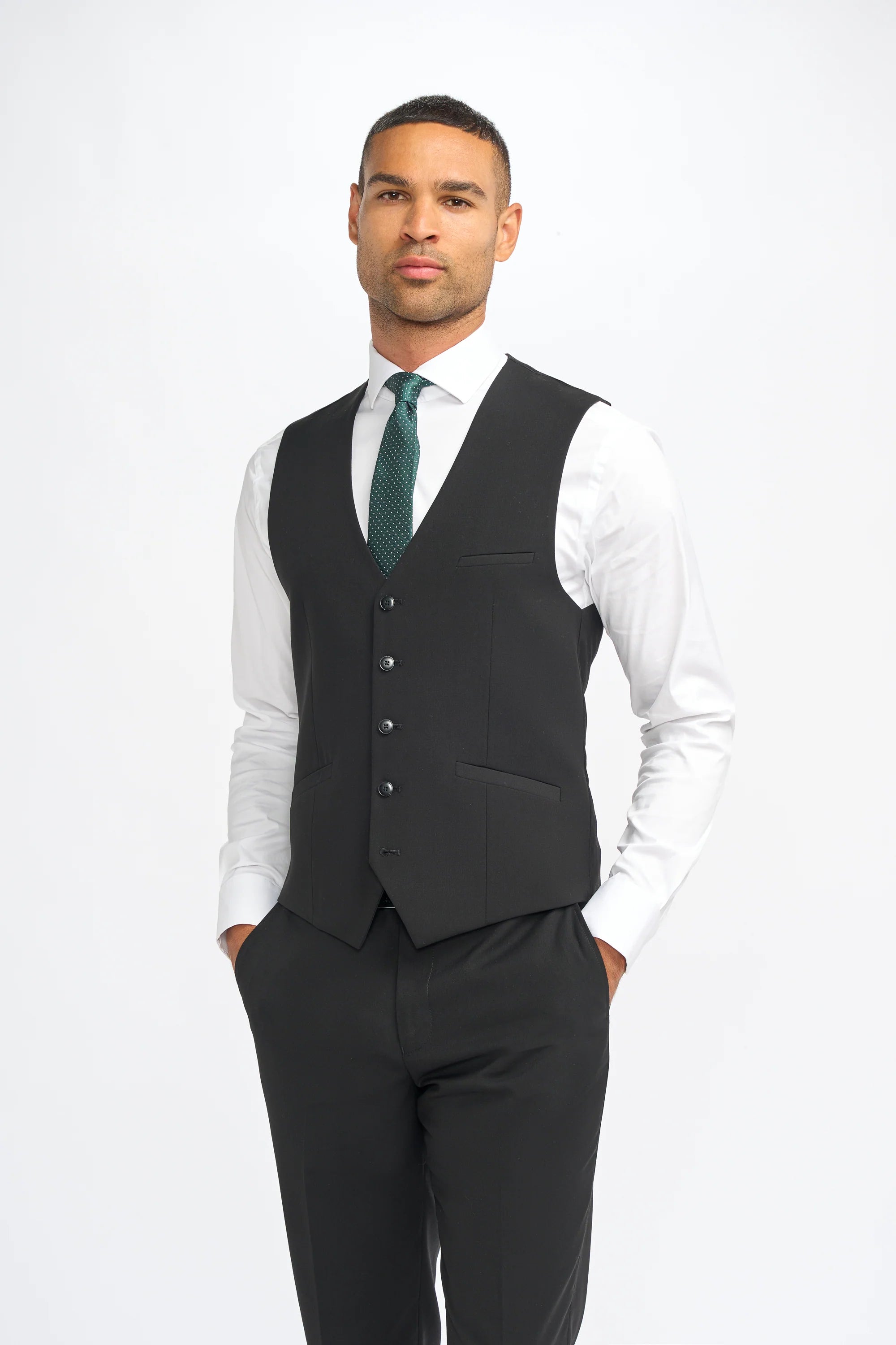 House of Cavani - Malibu Black Three Piece Suit
